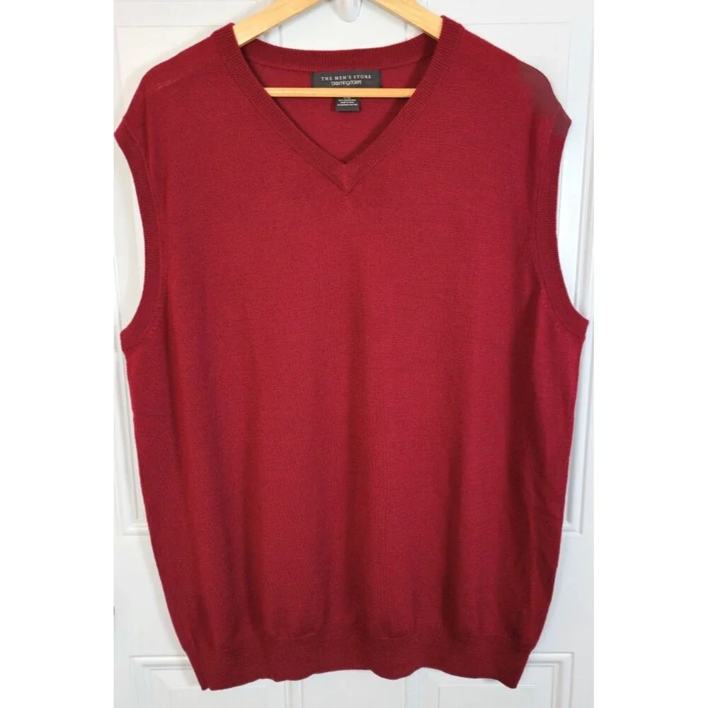 The Men's Store Bloomingdale's Mens Merino Wool Sweater Vest Size XXL